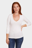 Soft Touch 3/4 Sleeve V-Neck - Majestic Filatures Official Site of North America