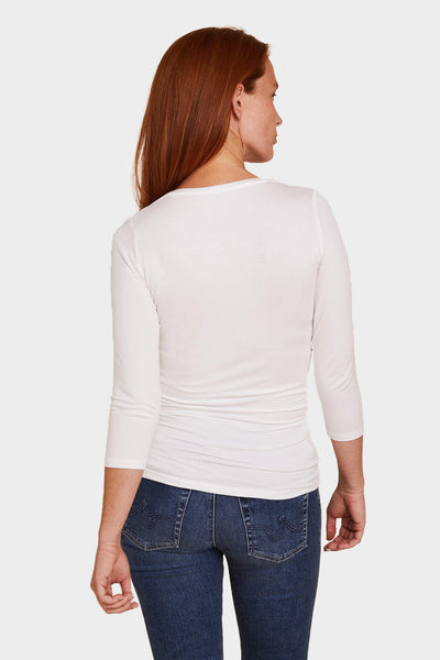 Soft Touch 3/4 Sleeve V-Neck - Majestic Filatures Official Site of North America