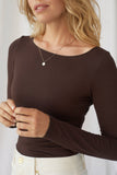 Soft Touch Long Sleeve Boatneck with Marrow-Edge Finish - BOATNECK L/S - Majestic Filatures North America