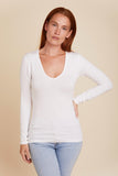 SOFT TOUCH L/S V-NECK - MAJESTIC FILATURES