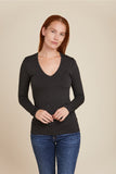 SOFT TOUCH L/S V-NECK - MAJESTIC FILATURES