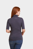 Soft Touch Elbow Sleeve Turtleneck - Majestic Filatures Official Site of North America