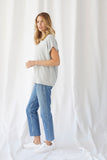 French Terry Semi-Relaxed Cap Sleeve Shirt - CREW S/S - Majestic Filatures North America