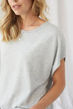 French Terry Semi-Relaxed Cap Sleeve Shirt - CREW S/S - Majestic Filatures North America