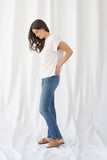French Terry Semi-Relaxed Cap Sleeve Shirt - CREW S/S - Majestic Filatures North America