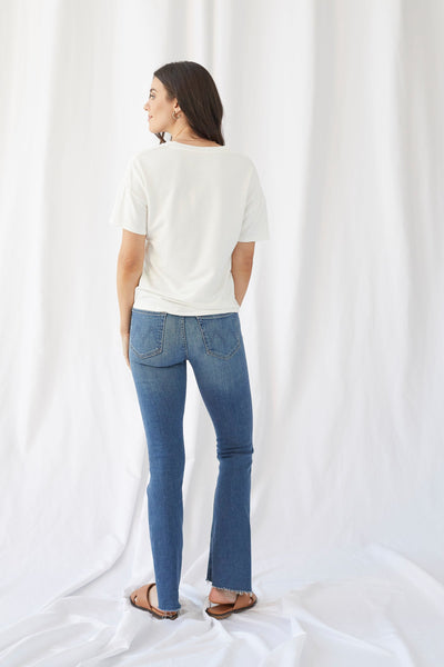 French Terry Semi-Relaxed Short Sleeve V-Neck Tee - V NECK S/S - Majestic Filatures North America