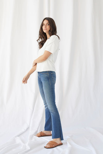 French Terry Semi-Relaxed Short Sleeve V-Neck Tee - V NECK S/S - Majestic Filatures North America