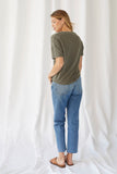 French Terry Semi-Relaxed Short Sleeve V-Neck Tee - V NECK S/S - Majestic Filatures North America