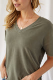 French Terry Semi-Relaxed Short Sleeve V-Neck Tee - V NECK S/S - Majestic Filatures North America