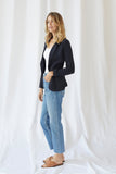 French Terry Brushed Fleece One-Button Blazer - BLAZER - Majestic Filatures North America
