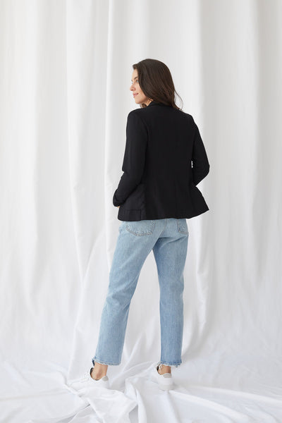 French Terry Brushed Fleece One-Button Blazer - BLAZER - Majestic Filatures North America