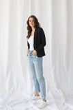 French Terry Brushed Fleece One-Button Blazer - BLAZER - Majestic Filatures North America