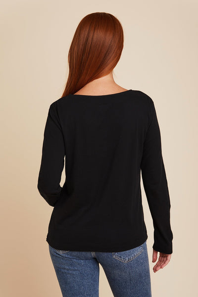 COTTON/CASHMERE SEMI RELAXED L/S BOATNECK - MAJESTIC FILATURES