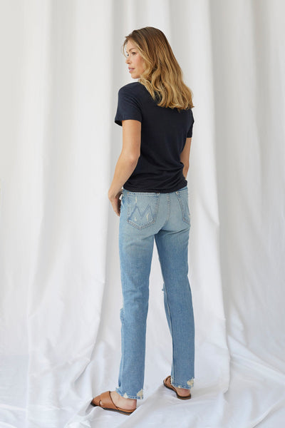 Linen Stretch Short Sleeve V-Neck Tee - V NECK S/S - Majestic Filatures North America