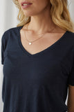 Linen Stretch Short Sleeve V-Neck Tee - V NECK S/S - Majestic Filatures North America