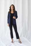 SOFT TOUCH METALLIC OPEN BLAZER - BLAZER - Majestic Filatures North America
