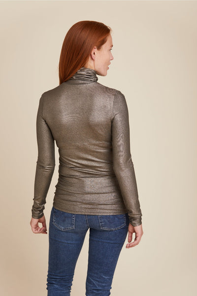 SOFT TOUCH METALLIC L/S TURTLENECK - MAJESTIC FILATURES
