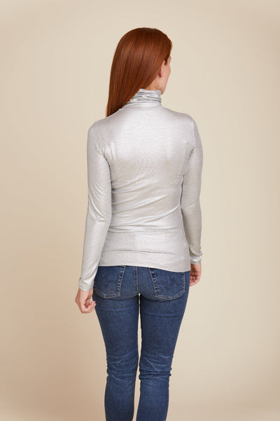 SOFT TOUCH METALLIC L/S TURTLENECK - MAJESTIC FILATURES