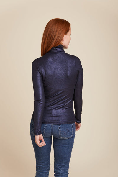 SOFT TOUCH METALLIC L/S TURTLENECK - MAJESTIC FILATURES