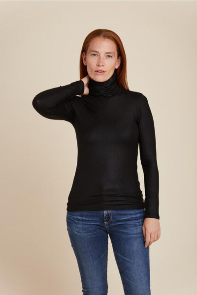 SOFT TOUCH METALLIC L/S TURTLENECK - MAJESTIC FILATURES