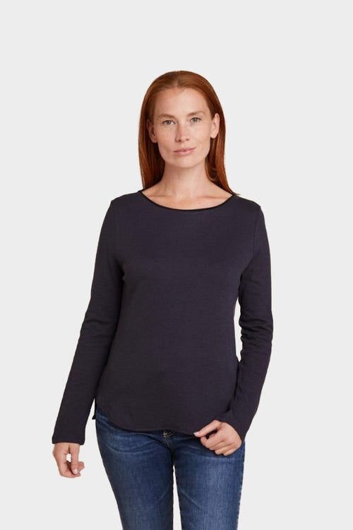 Cotton Cashmere Double Face Boatneck - Majestic Filatures Official Site of North America