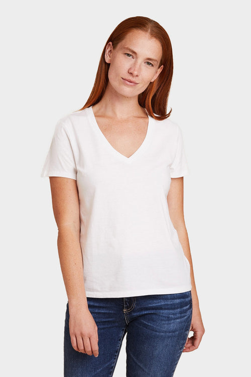 Cotton Silk Touch S/S V-Neck - Majestic Filatures Official Site of North America